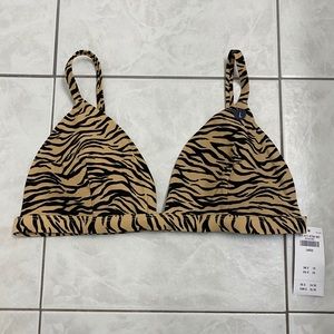 Tiger Print Bikini Top